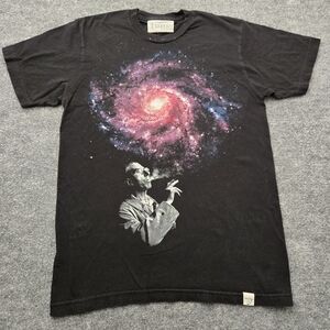 The Imaginary Foundation Black T-Shirt Size Medium Art Smoke Galaxy Graphics